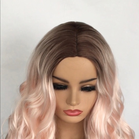 Brown and ombré synthetic wig - Picture 1 of 6